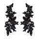 thumbnail image 2 of 2 Uds Apliques De Encaje Adornos De Encaje Para Coser Decoración Vestido De Noche Negro, 2 of 5