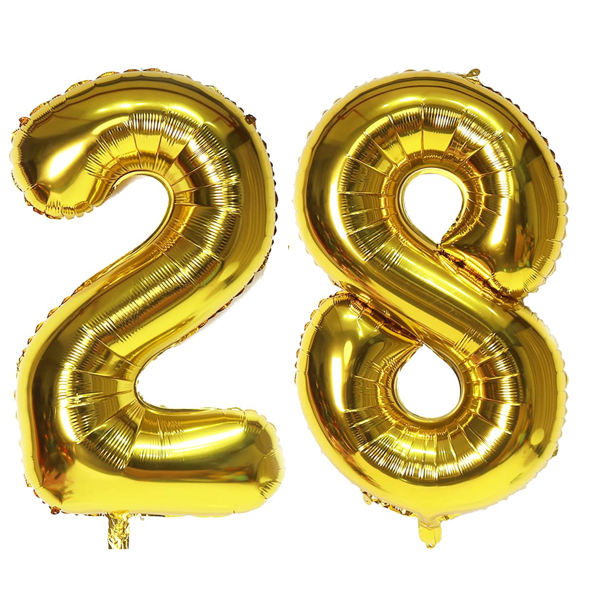 Globo Con Número Ebaijquo 28, Dorado, 40 Pulgadas, Para Decoración De Fiestas