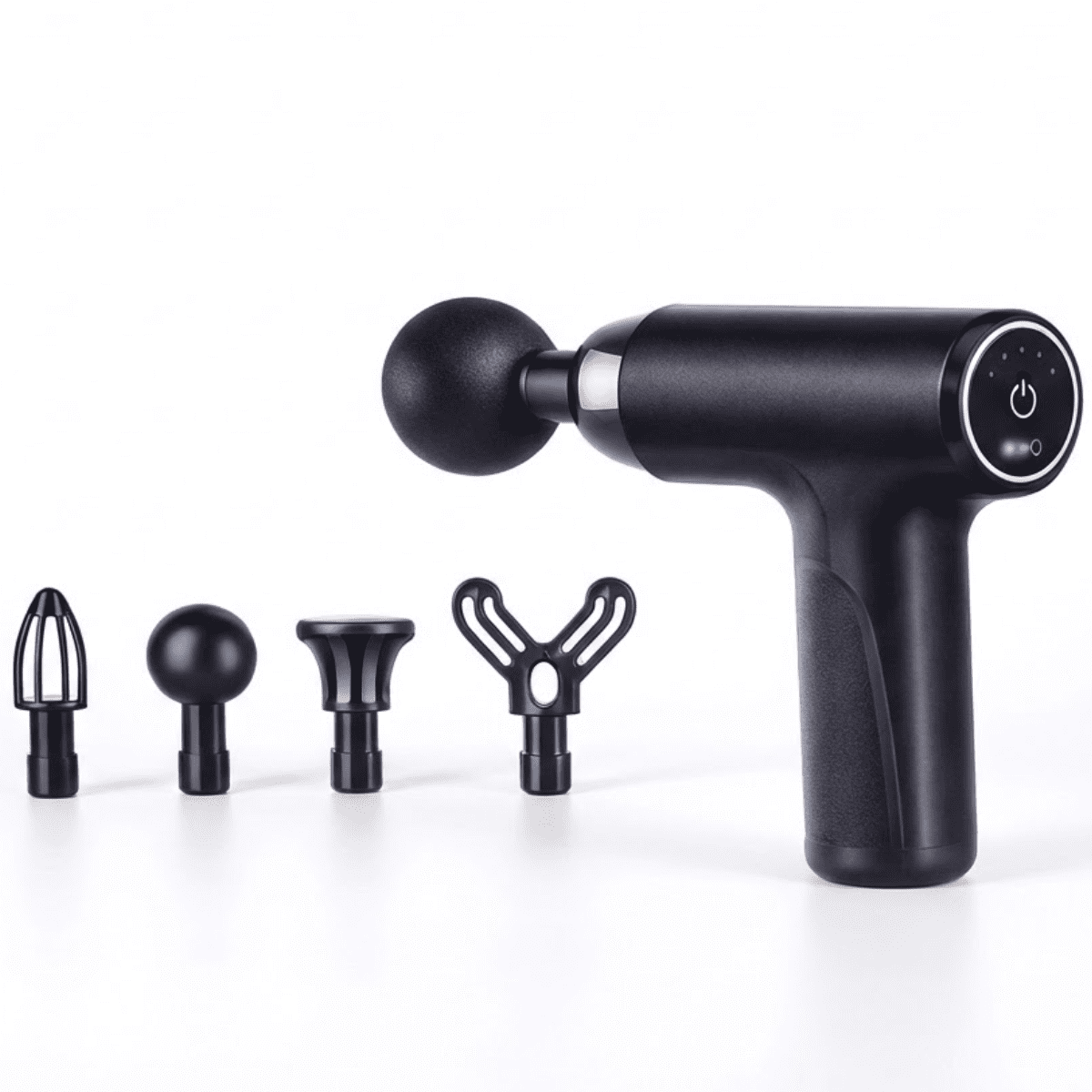 Genérica - Pistola De Masaje Muscular Efecto Shiatsu Con 4 Cabezales