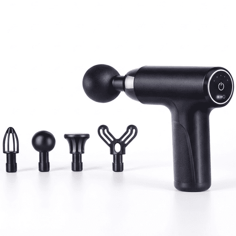 Genérica - Pistola De Masaje Muscular Efecto Shiatsu Con 4 Cabezales