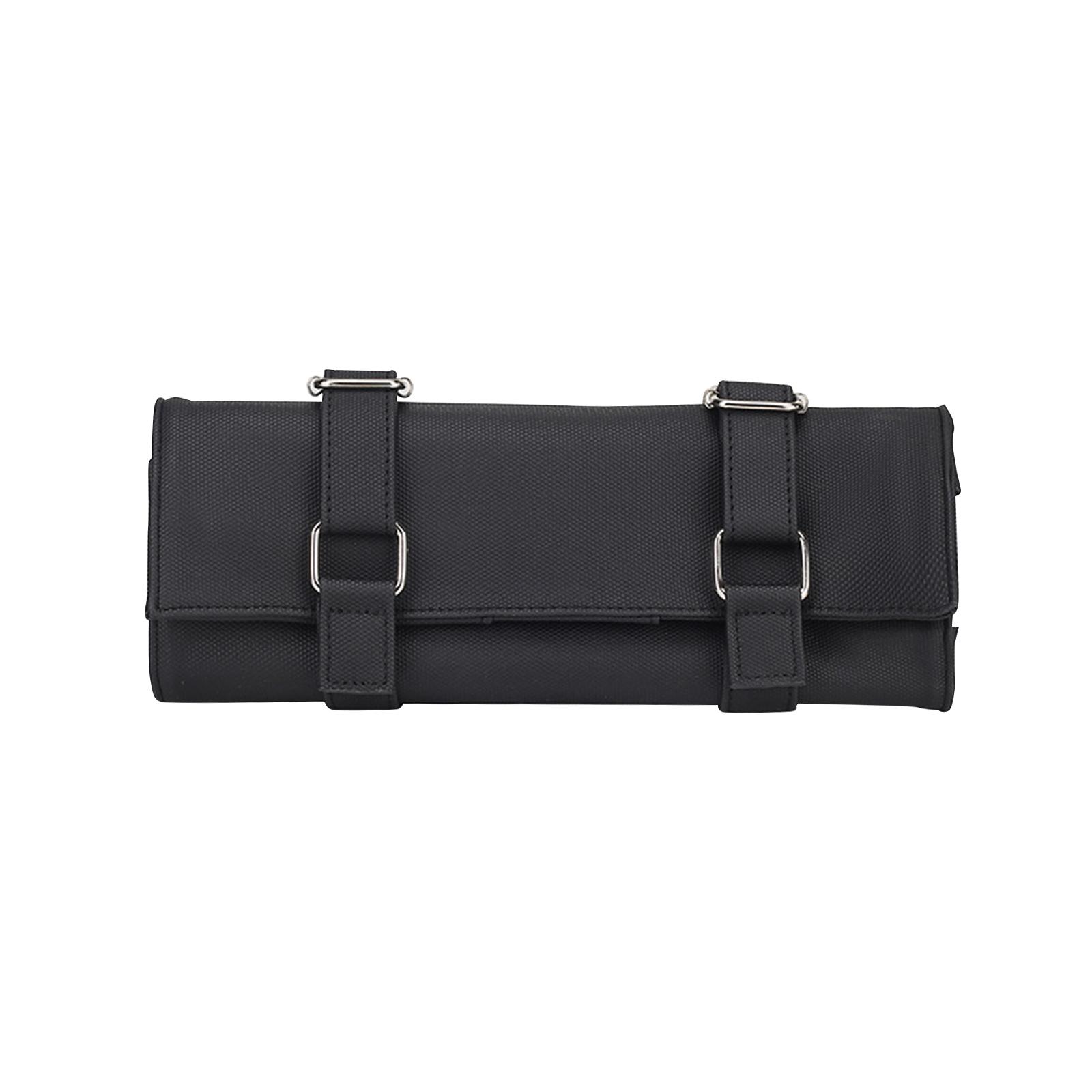 Magideal - Estuche Para Tijeras De Cuero Pu, 10 Estuches Con Bolsillos Estuche Para Herramientas Para El Cabello Estuche Para Herramientas De Salón Para Peluquer , Negro