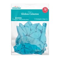 Set 12 Globos De Latex Color Celeste, 1 Un  Way To Celebrate