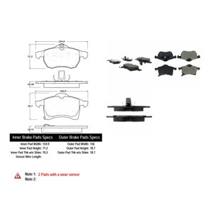 Pastillas Freno Para Auto C-Tek 102.11410