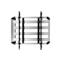 Importclick - Parrila Techo Automóvil Aluminio 15X90X130 Cm Barras Porta Equipaje Gris