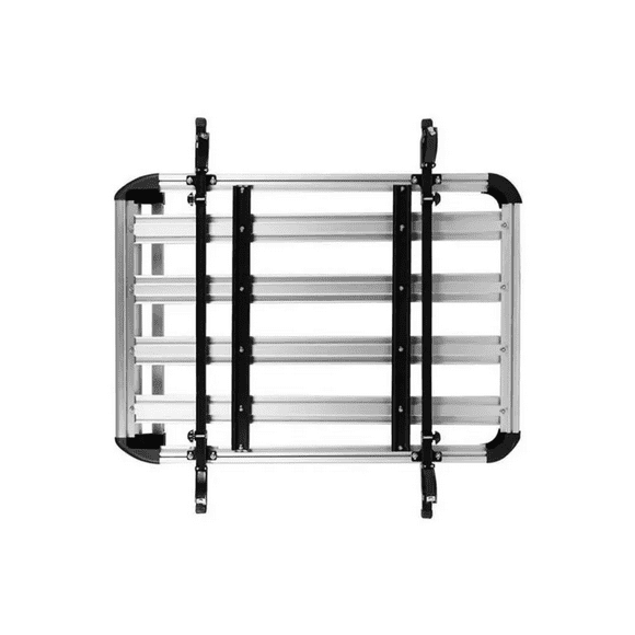 Parrila Techo Automóvil Aluminio 15x90x130 CM Barras Porta Equipaje Gris