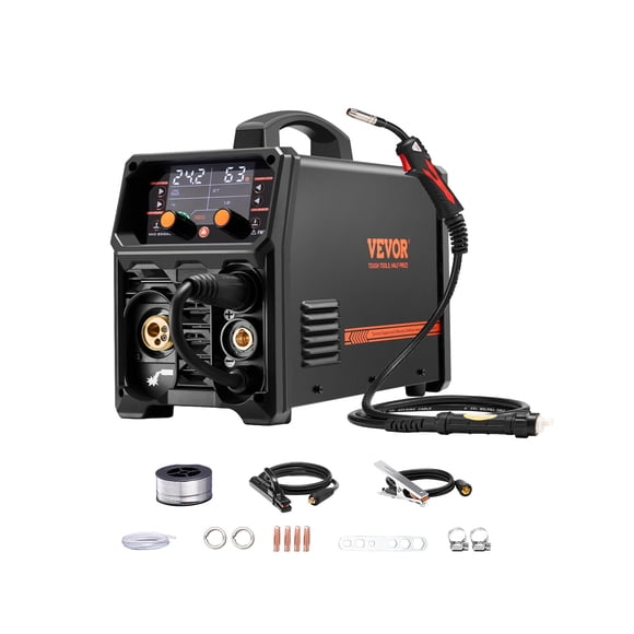 Soldador VEVOR Pro MIG 200A Synergic 5 en 1 110 V/220 V con pantalla LCD