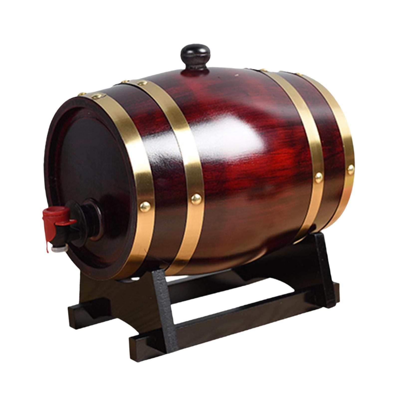 Bothyi - Barril De Roble Para Crianza Con Soporte Accesorios Barril De Roble Para Vino Para Bar Cerveza Licores 1l