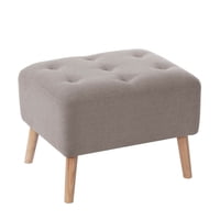 Latam Home - Pouf Lyon Lino Gris Claro