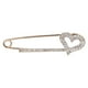 thumbnail image 1 of perno de seguridad de cristal bufanda pin bandolera clip pin solapa corazón oro, 1 of 3