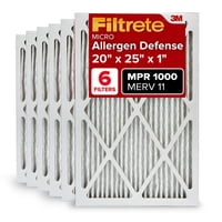 Filtro De Aire Hvac Filtrete 20X25X1 Merv 11 Mpr 1000 Paquete De 6
