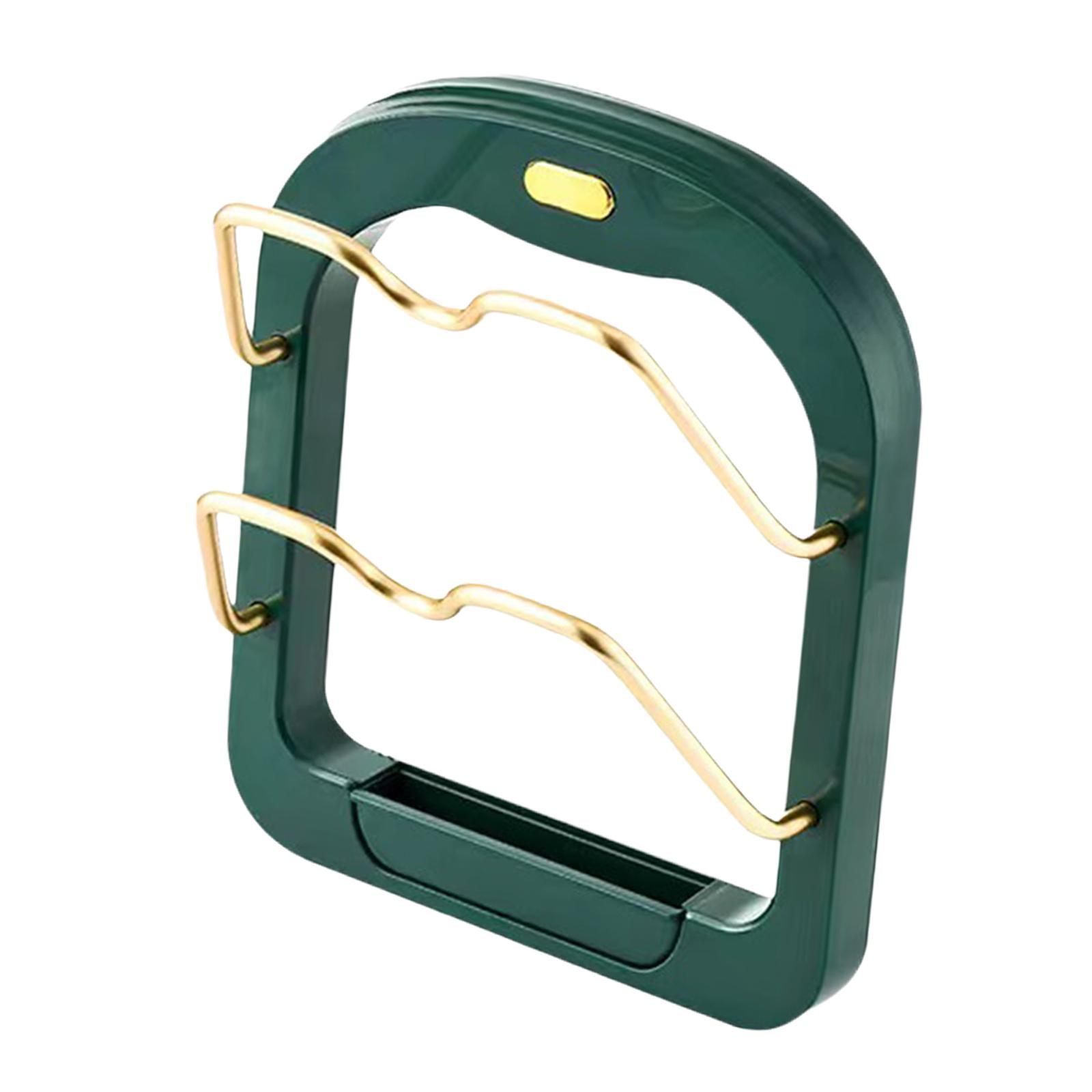 Bothyi - Soporte Para Tapas De Ollas, Práctico Organizador De Almacenamiento De Tapas Para Armario De Pared, Puerta, Despensa, Verde