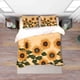 thumbnail image 2 of 3D Dibujado a mano Girasol Floral Funda de edredón Juego de ropa de cama Funda nórdica, 2 of 3