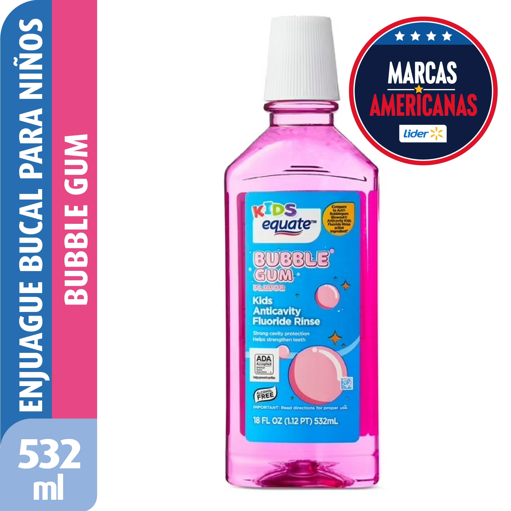 Enjuague Bucal Kids Botella 532 ml Equate