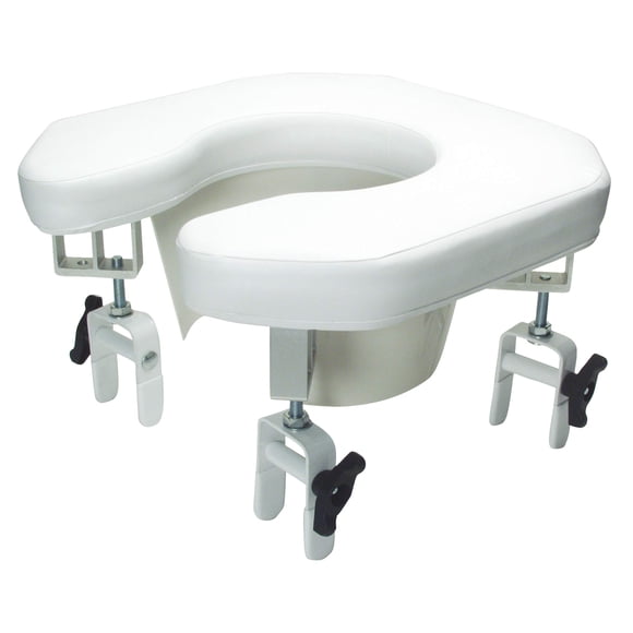 Elevador de asiento de inodoro elevado, acolchado Lumex, totalmente ajustable