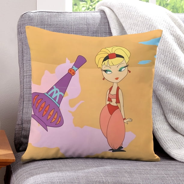 Yo Sueño con Jeannie Fundas de almohada de terciopelo con tema, regalos de funda de almohada, decoración para el hogar, cojín de lanzar, regalo de cumpleaños para fans y parejas.66*66cm.
