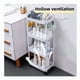 thumbnail image 4 of Carrito De Almacenamiento De 4 Niveles Con Asa Blanco, 4 of 7