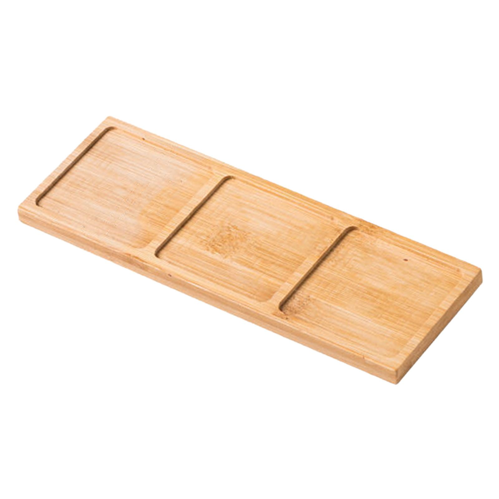 Bothyi - Bandeja De Madera Para Baño, Plato De Tocador, Bandeja Dispensadora De Jabón, Soporte De Jabón Para El Hogar, Rectángulo B