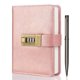 thumbnail image 1 of Diario WEMATE A6 11x16cm de Cuero PU con Cerradura Oro Rosa, 1 of 7