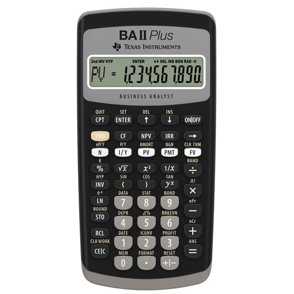 Calculadora financiera Texas Instruments BA II Plus negra