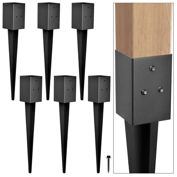 Ancla para Poste de Cerca TPHUC 61 cm × 4 cm – Juego de 6 Unidades de Alta Resistencia