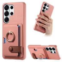 Funda Foxdock Para Samsung Galaxy S26 Ultra Protección Antigolpes, Función De Soporte, Con Anillo Y Cartera Magnética-Rosa