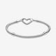 thumbnail image 5 of Pulsera Pandora Moments Cadena Serpiente Cierre Corazón Plata, 5 of 7