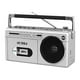 thumbnail image 1 of Boombox Victrola VBB-25-SLV con grabadora de casetes, 1 of 3