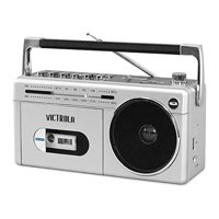 Boombox Victrola Vbb-25-Slv Con Grabadora De Casetes