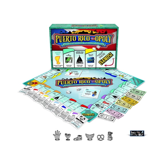 Juego de mesa Late for the Sky Puerto RICO-OPOLY Bilingüe