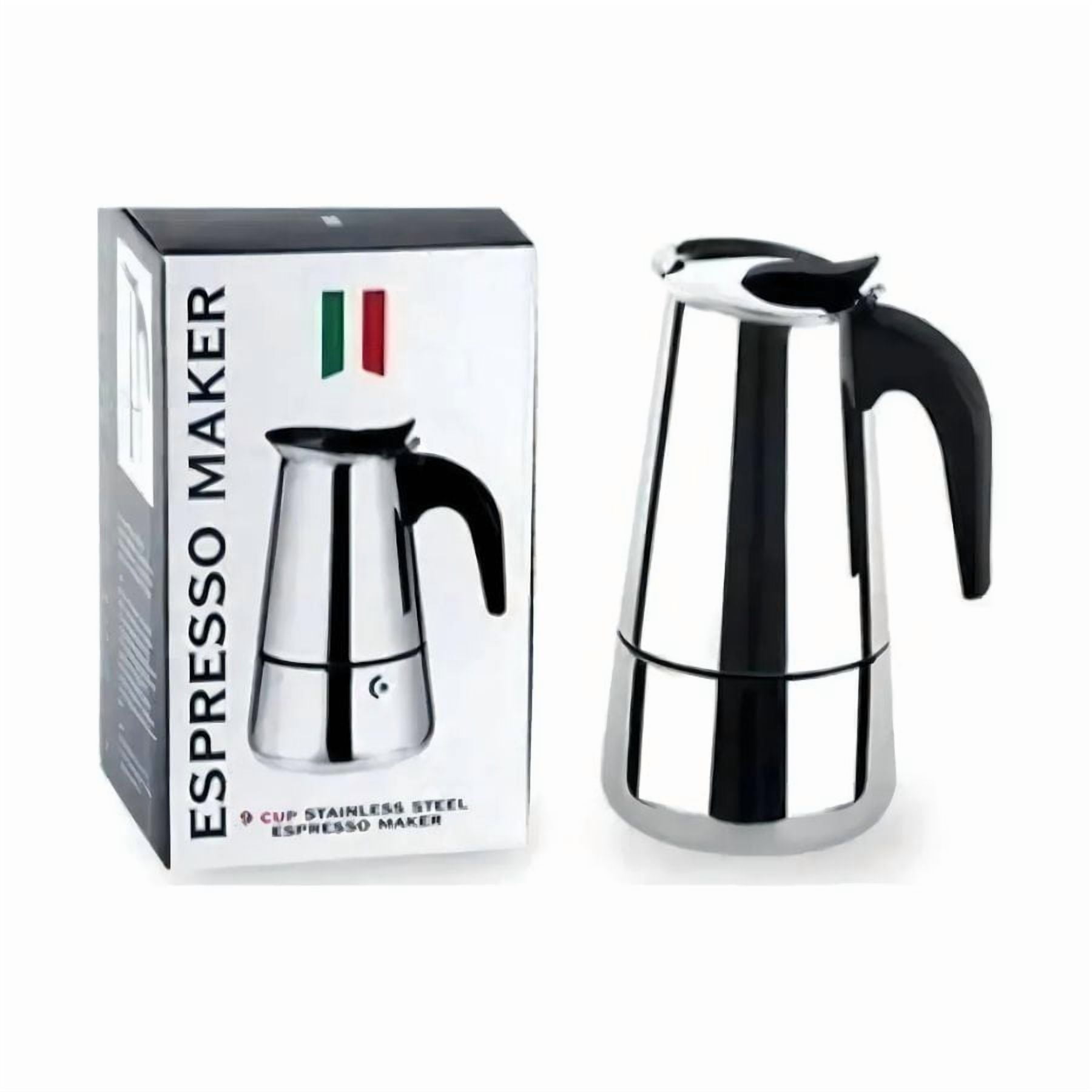 Aventura Store - Cafetera Italiana Acero Inoxidable Capacidad 9 Tazas