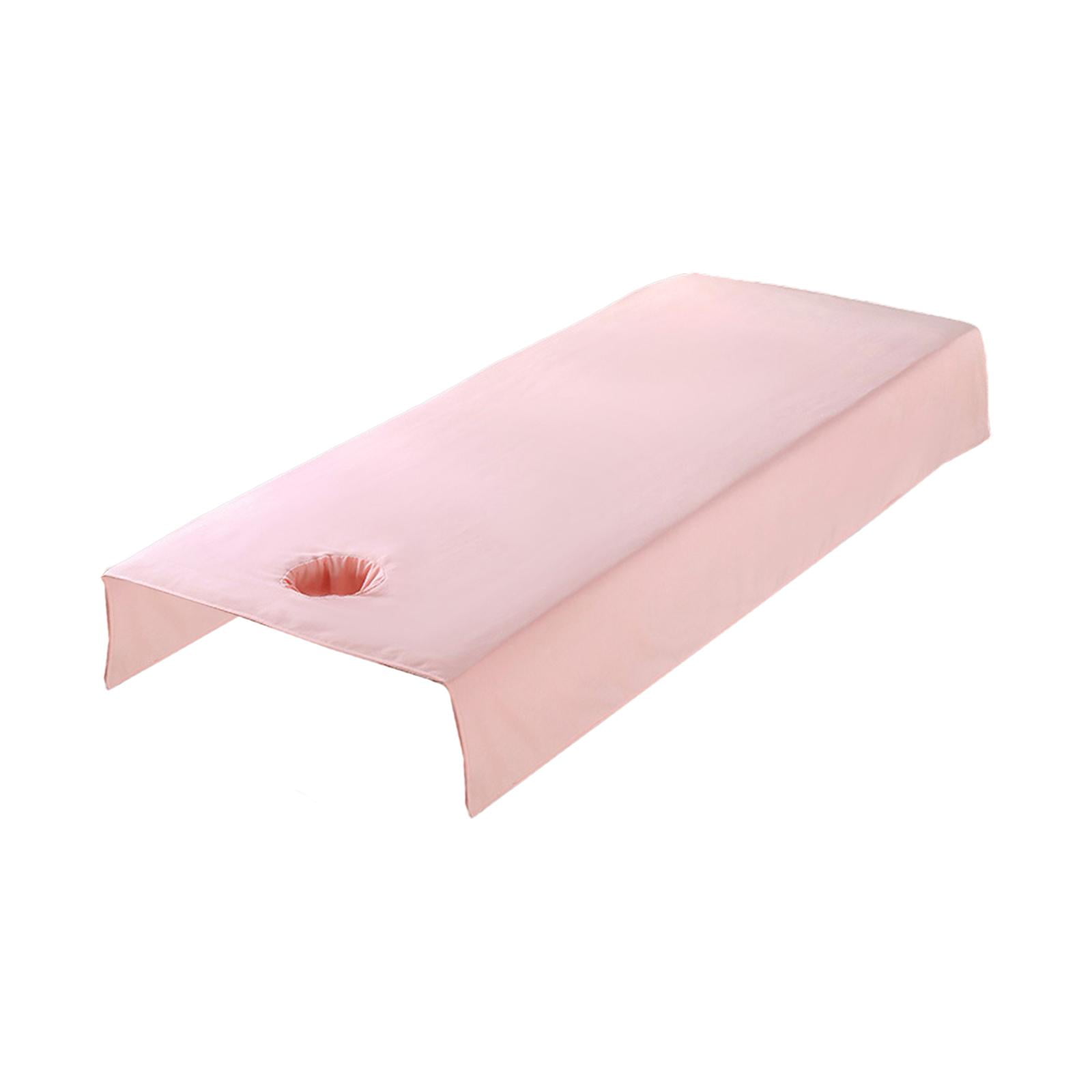 Magideal - Cubierta De Cama De Cosmético Sábana De Spa Con Agujero 31.5x78.7 Pulgadas Textura Suave Elástica Mano De Obra Exquisita Lavado A Máquina Para , Rosado
