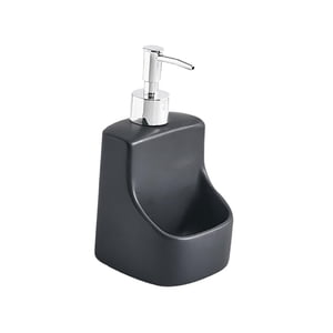 Magideal - Dispensador De Jabón De Manos De Cerámica, Recipiente Multiusos Con Bomba, Botella De Bomba De Líquido Recargable Reutilizable Para Cocina, Baño, , Negro