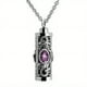 thumbnail image 1 of Memorial Pendant Necklace for Ashes with Flower - Stainless Steel Jewelry for Remembrance and Healing, 1 of 5