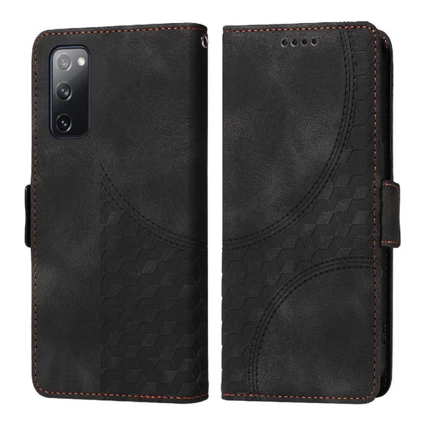 Carcasa FOXDOCK Samsung Galaxy S20 FE de cuero PU, diseño acolchado clásico, protección contra caídas y rayones
