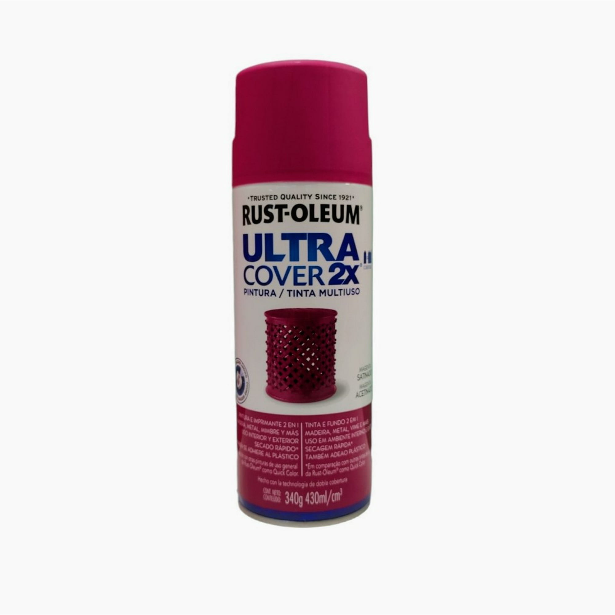 Rust Oleum - Pintura En Aerosol Ultra Cover 2x 340grs Magenta Satinado