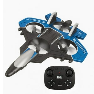 Fliperex - Avion A Control Remoto Acrobatico 360 Grados Jet De Rotacion Azul