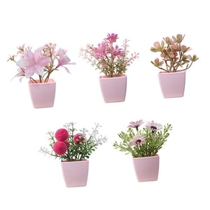 Bothyi - 5X Flores Artificiales En Maceta Para Oficina, Sala De Estar, Estante Estilo B