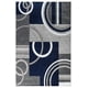 thumbnail image 2 of Alfombra GLORY RUGS 61x91 cm azul marino, moderna y suave, 2 of 6