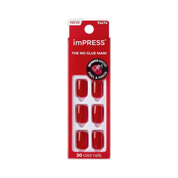 Uñas postizas imPRESS Golden Harvest Rojo 30 uds