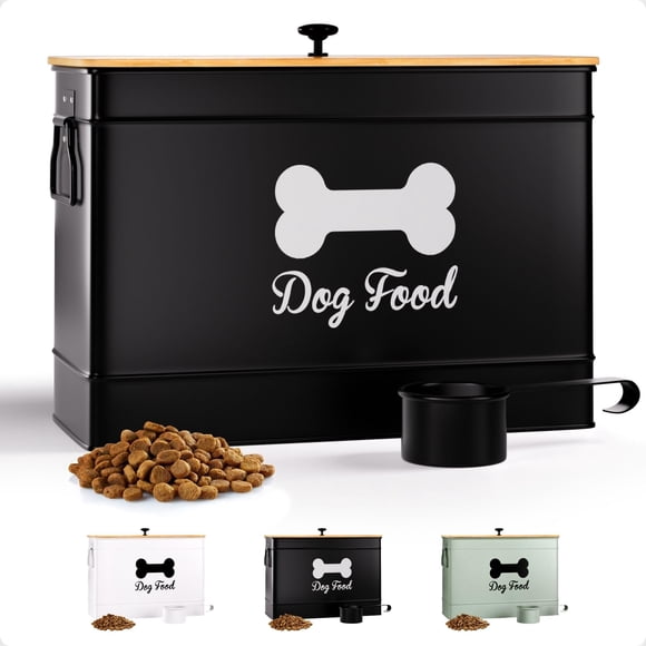 Contenedor hermético para alimento de perro HB Design Co. 15 lb negro
