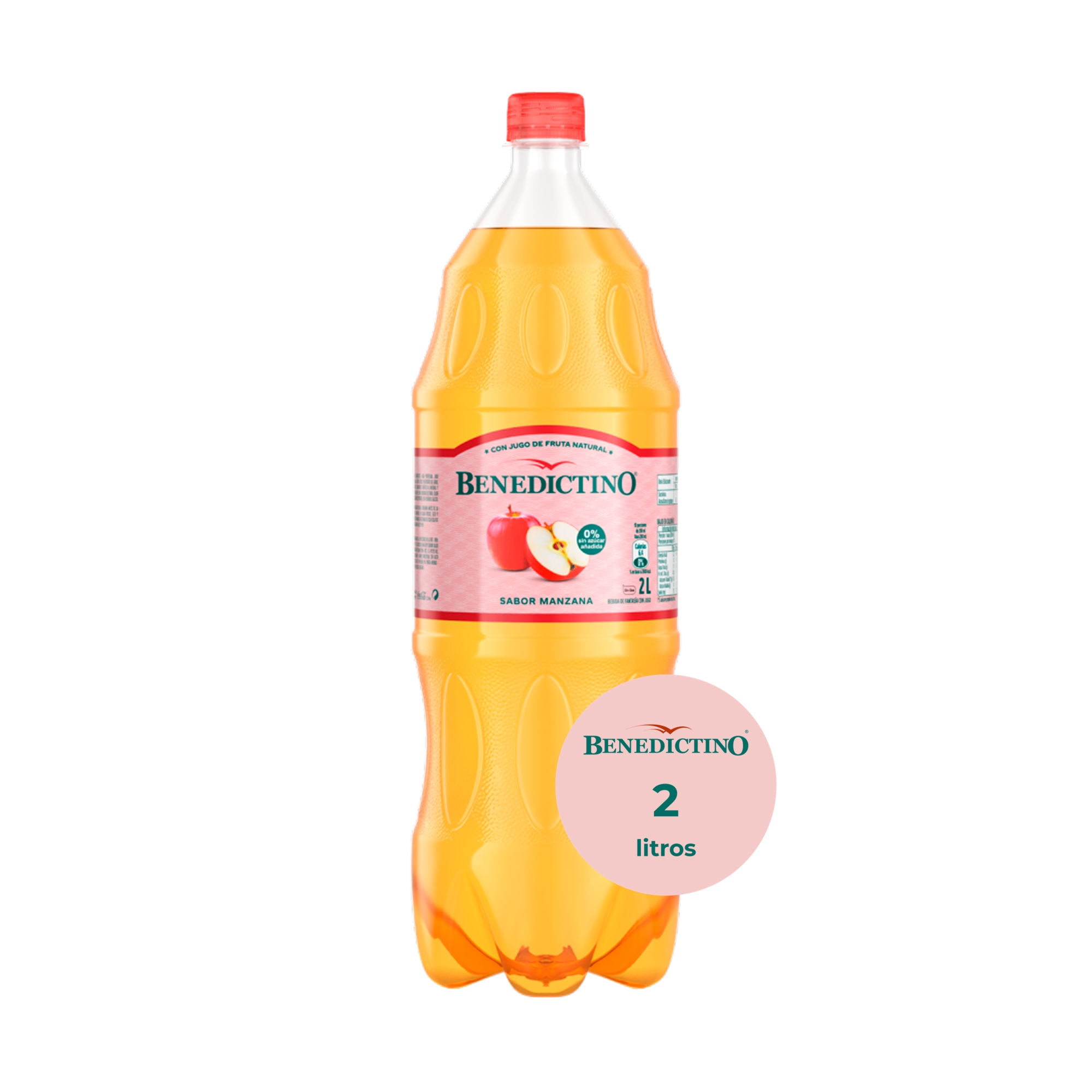 Agua Botella Saborizada Manzana 2 L Benedictino