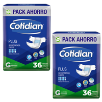 Cotidian Plus G 36 Und X 2 Paq 72 Pañales