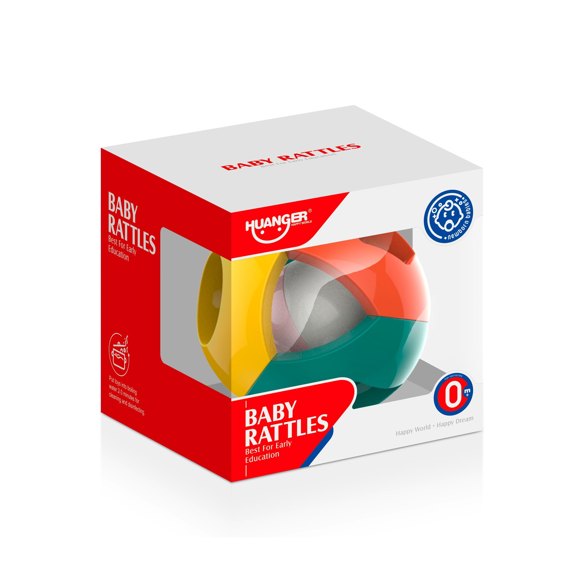 Pelota Didáctica Con Sonajero Huanger