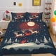 thumbnail image 1 of Christmas Gifts Santa Claus Kids Quilt Duvet Cover Set Soft Home Textiles3-Piece Bedding Set, 1 of 5