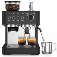 Electactic - (Actualización 2026) Máquina De Café Espresso Con Molinillo Eléctrico Mate Negro