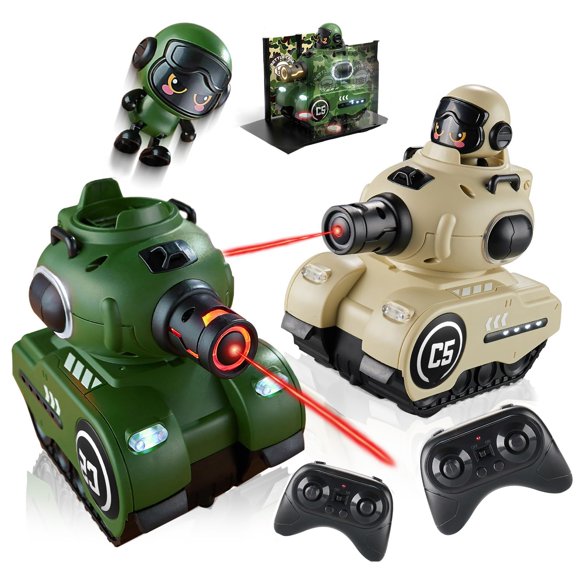 Tanque RC SKEKECIE 2 Pack con luces y sonidos infrarrojos