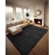 thumbnail image 1 of Alfombra Area Ophanie Shaggy negra para sala de estar, 240 x 300 cm, 1 of 6