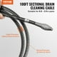 thumbnail image 2 of Cable de limpieza de desagües VEVOR de 100 pies x 5/8 pulgadas para tubos de 0,8 a 3,9 pulgadas, 2 of 3