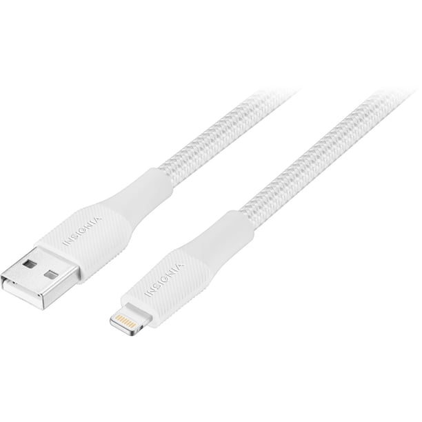 Cable Lightning a USB-A Insignia NSMLA1021MG de 305 cm para carga y sincronización