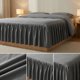 thumbnail image 1 of Faldon para Cama 1,5 Plazas 105x200 cm Gris Oscuro Cubre Base y Somier Plisado, 1 of 3